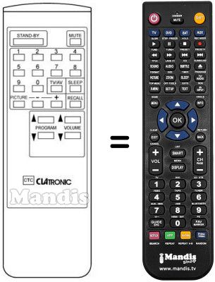 Replacement remote control Ctc CTV 188 (ver. 2)